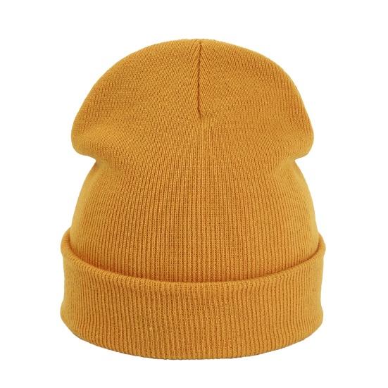 Simple Style Winter Beanies Unisex Solid Color Knit Beanies, Classic Slouchy Skull Cap for Winter, Soft Elastic Casual Warm Headwear Men Women,