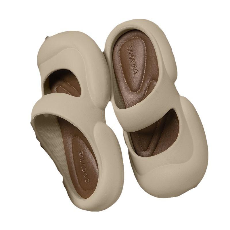 Sommer Damen Oberbekleidung modisch hochwertig superweich niedlich wie auf Scheiße treten Gefühl dicksohlige rutschfeste Slipper Oberbekleidung Damenschuhe