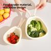 Rabbit Shape Vegetable Washing Basin Cute Storage Basket Portable Fruit Drain Basket  Kitchen Use