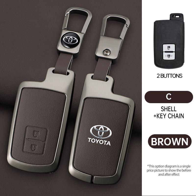 

2026 Hot For Toyota Hub Caps Zinc Alloy Car Key Case Cover Protective Shell For Toyota Auris Camry RAV4 Avalon Yaris Verso 2012