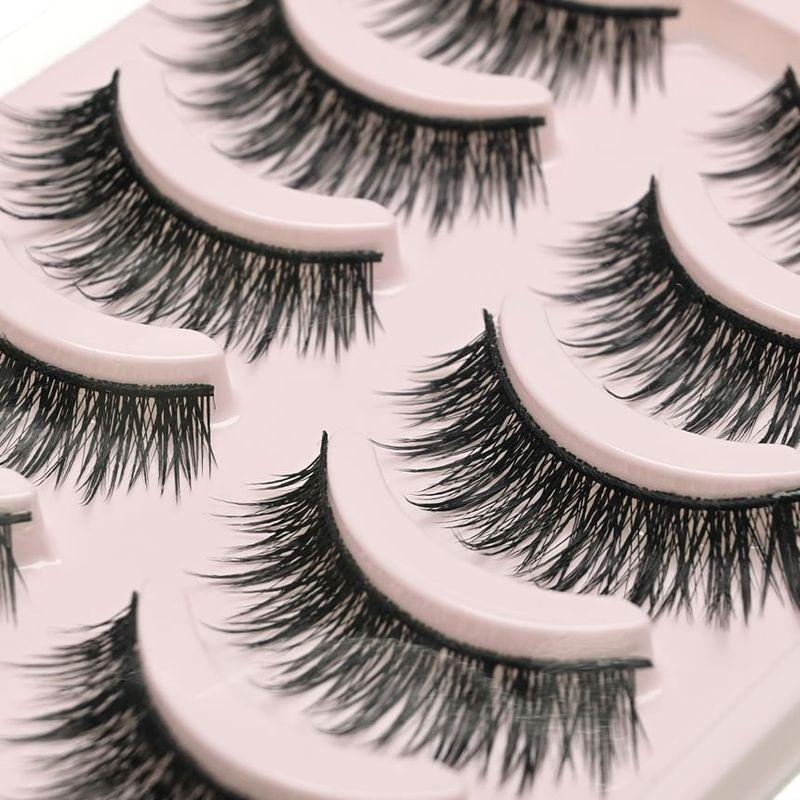 Lactacia - Set of 5 Pairs: Volume Crisscross False Eyelashes