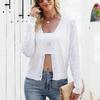 Amazon Japan and South Korea hot-selling knitted jacket women's spring and autumn cardigan v-neck solid color long-sleeved commuter women's new top