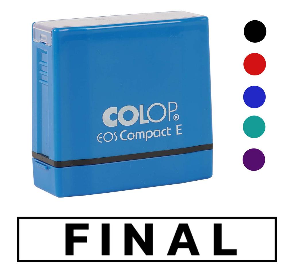 Printtoo Final Self Inking Rubber Stamp Pre-Inked Office Stamp- Home Office Business Stationery, Black- 42 x 9