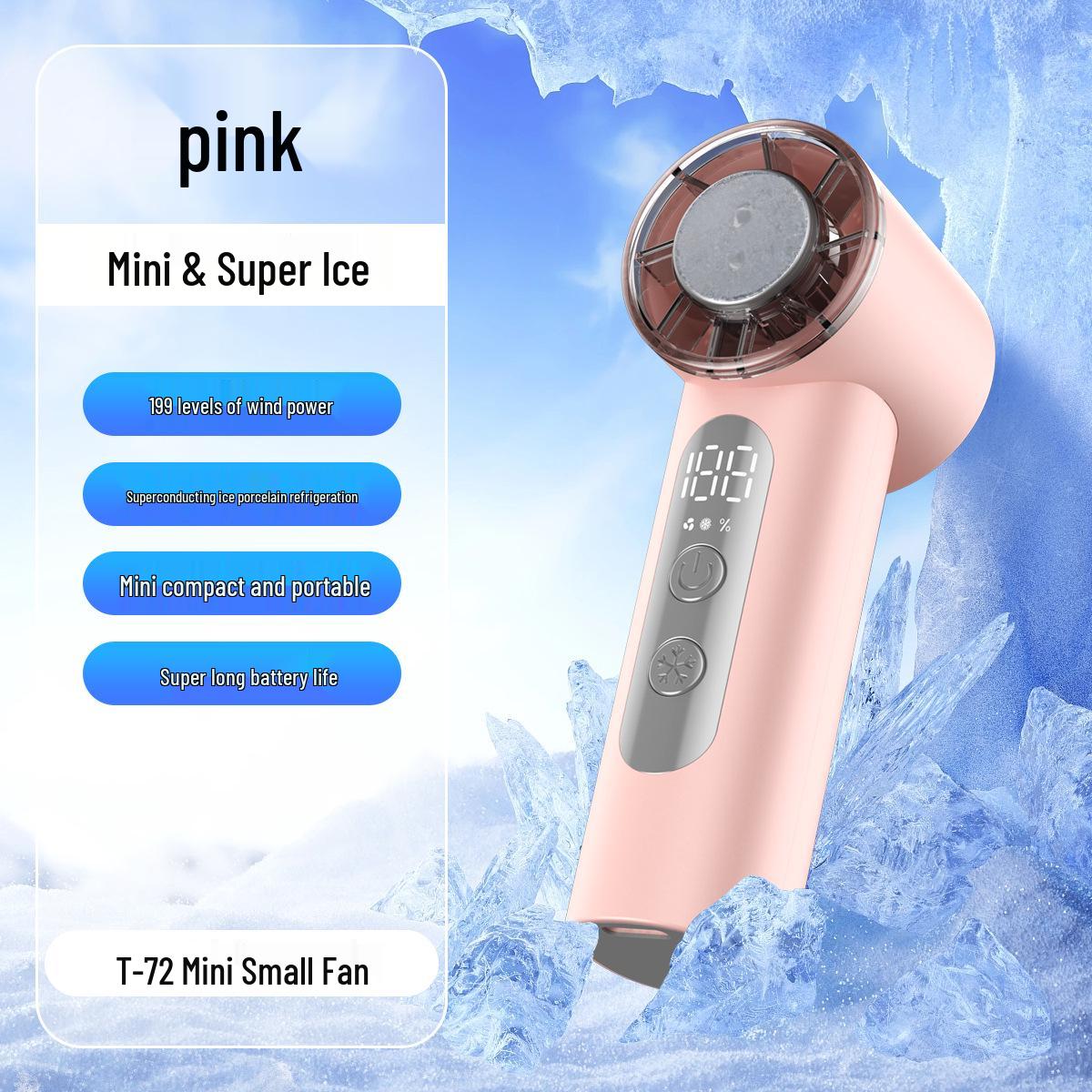 

T72 Superconducting Mini Fan: Portable, Long-Lasting Battery, Strong Wind, Ice Cool Feeling. 110.8*46*37