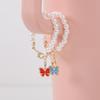 Simple Style Faux Pearl Pink Butterfly Keychain with Stanley Pendant