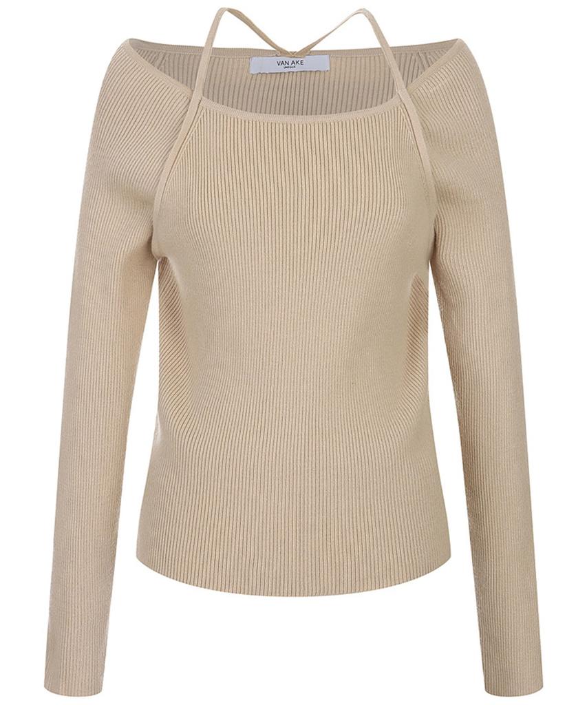 VANAKE Slim Square Neck Knit_Vb49Ktmv02Z