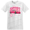 Pink Car Graphic T Shirt Cool Suki Design Casual Tee for Car Enthusiasts