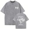 Washed Vintage Forward Observations Group Be Seeing You Print Tshirt Skeleton Graphic Tshirts Men Fashion Oversized T Shirts