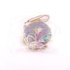 Tree of Life Agate Slice Crystal Pendant - Handmade Crafts T137