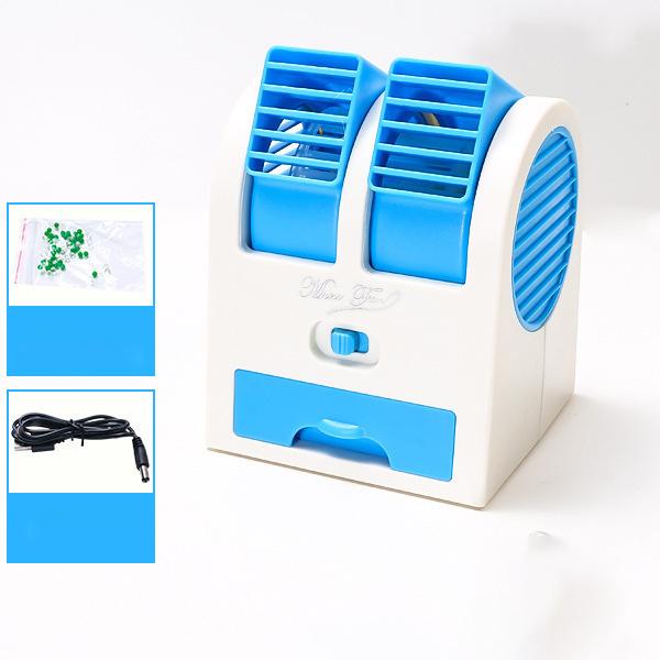 

Охлаждающий вентилятор 1 шт. usb мини-вентилятор зарядка от аккумулятора двойного назначения двойной тренд кондиционер синий