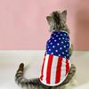 American Independence Day Breathable Dog Vest with National Flag Print