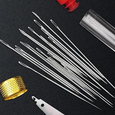 Steel Sewing Needles Quick Threading Rust-Proof Supplies Large Eye Hand Sewing Needles for Repair Embroidery Beading Upholstery