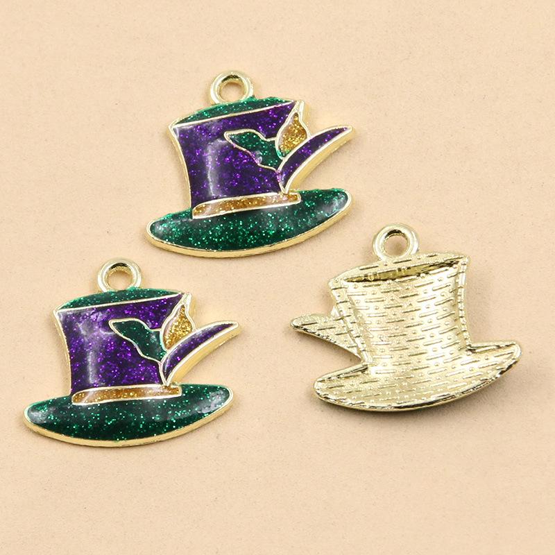 15 Style DIY Alloy Jewelry KC Gold Enamel Masquerade Carnival Pendant Charms