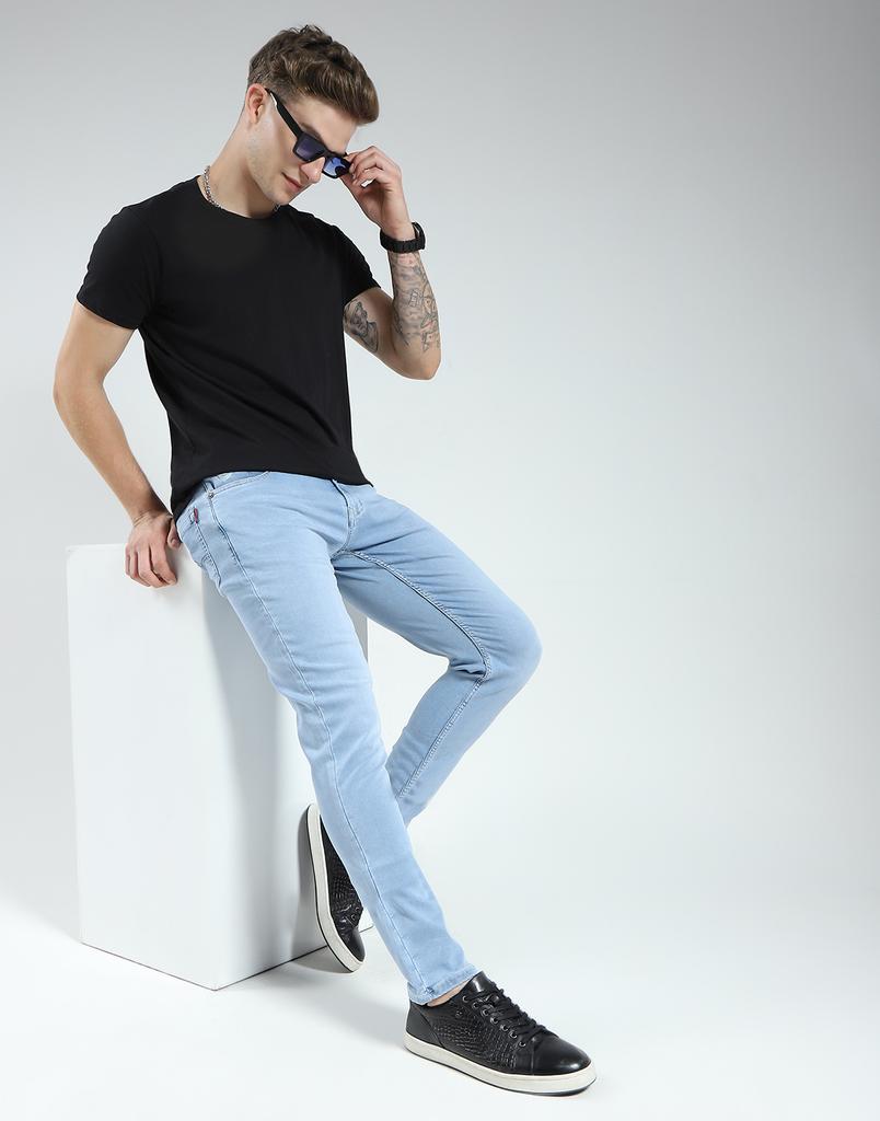 MONTE CARLO Herren Uni Regular Fit Jeans Hellblau 30