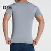 Men's Ice Silk T-Shirts Casual Short Sleeve Sports Tee Summer Breathable Moisture V-Neck Undershirt Top