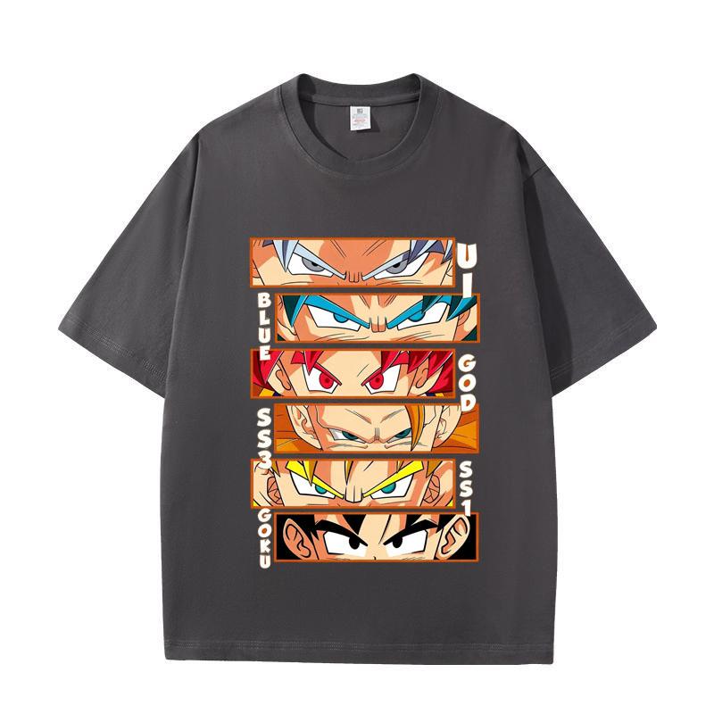 Dragon Ball Goku Anime Print Funny Fashion Casual Tops Summer New T-shirt Unisex Dragon Ball Cotton T-shirt
