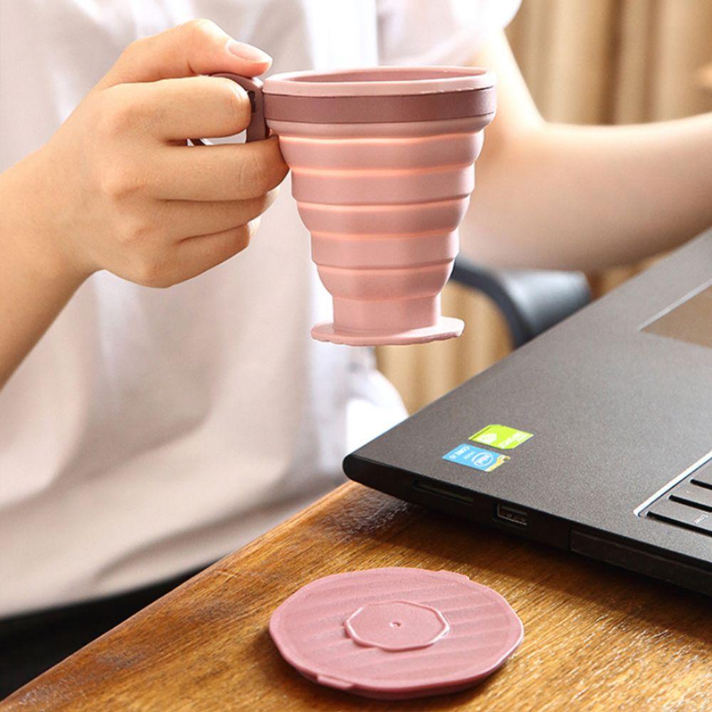 220ml Folding Cup BPA FREE Food Grade Silicone Water Cup Travel Outdoor Use Camping Lightweight Telescopic Cup Coffee Cups Drinking Mug