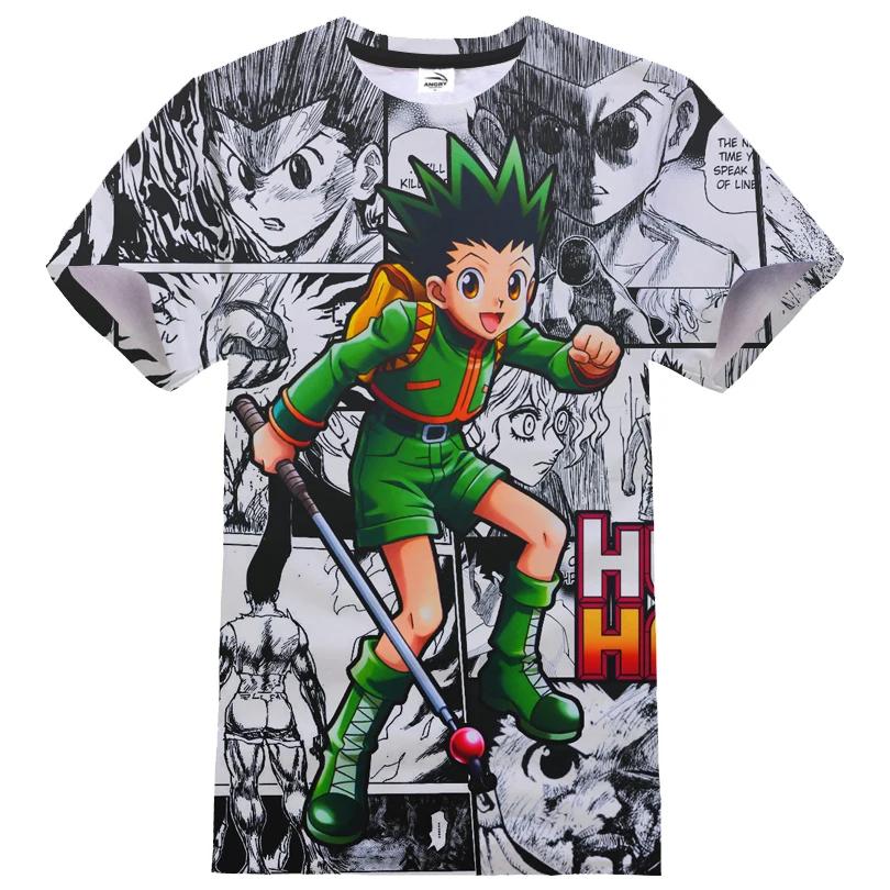 Hot Japansk Anime Hunter X Hunter 3D-trykket Gutter Jenter Streetwear Casual Mote T-skjorte Harajuku Unisex T-skjorte Barn Topp Klær