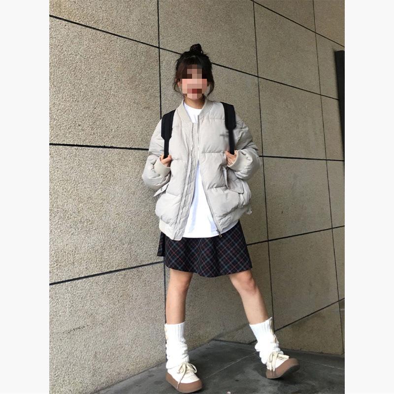 

Корейская ретро минималистичная хлопковая куртка: 2024 Зимнее Теплое Толстое Повседневное Пальто XL