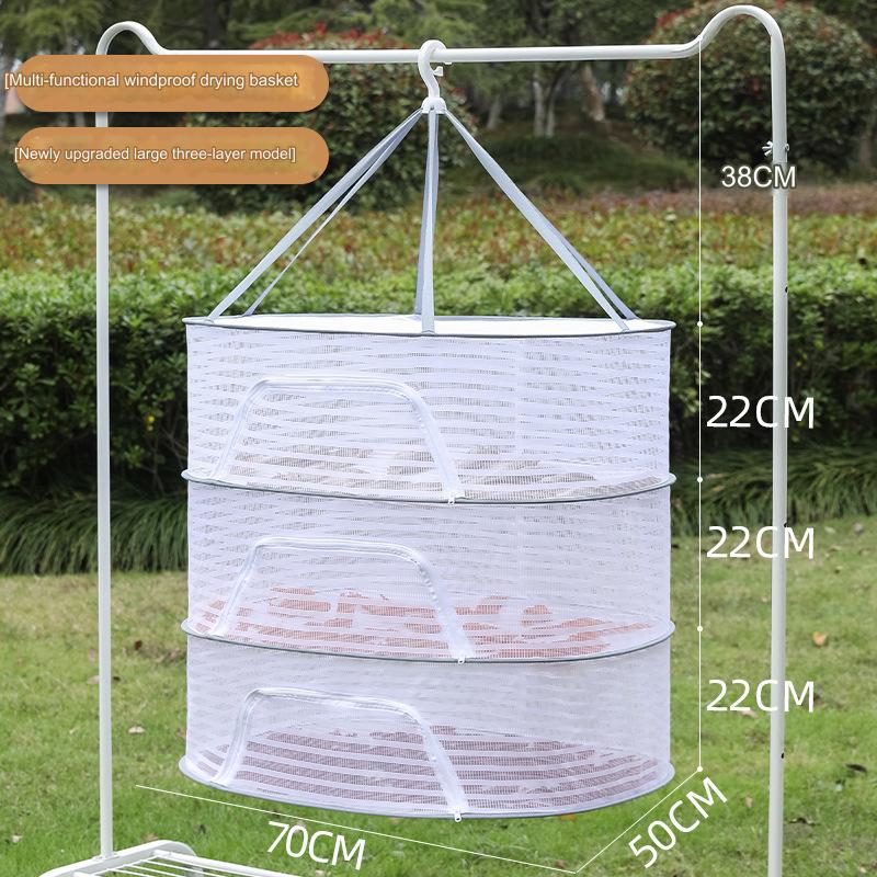 Folding Dry Rack 6 Layers Drying Net for Herbs Hanging Basket Dryer Bag Mesh Herb Drying Net for Flowers Buds Plants Organizer