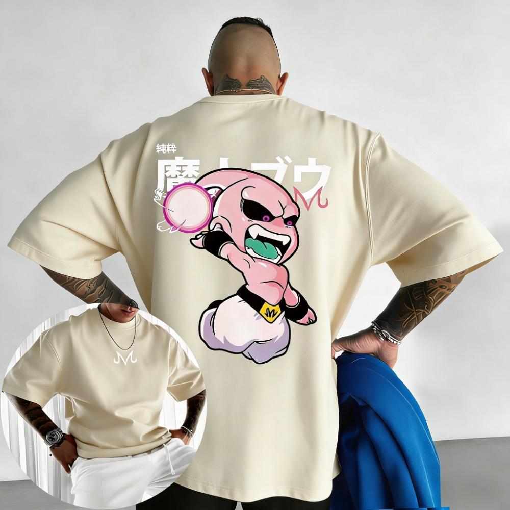 2026 New Dragon Ball Anime T-shirt Summer New Majin Buu Printed Men's and Women's Street Hip Hop Casual Short Sleeve Top