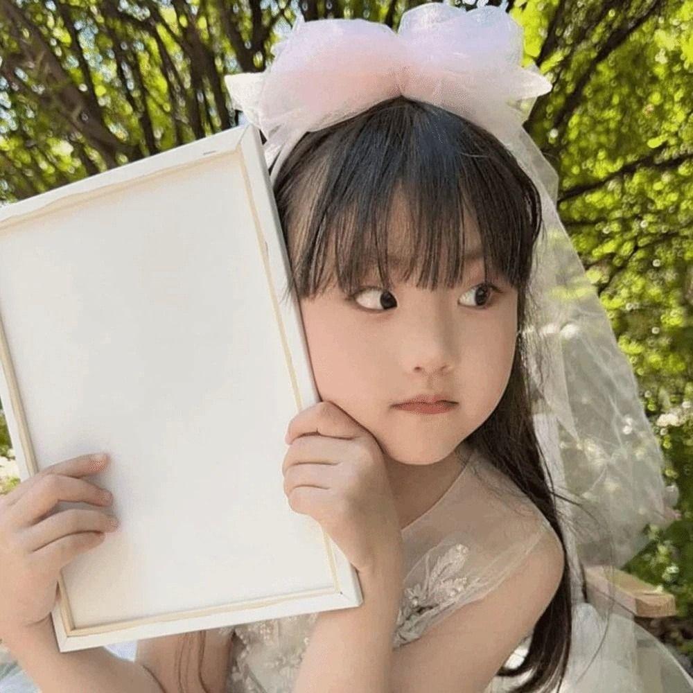 Flowing Bow Veil Hair Hoop Polyester Bridal Tulle Fashion Girls Head Gauze Party Cosplay