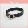 Womens Ethnic Style Crystal Waterdiamond Belt With Alloy Buckle For Formal Wear