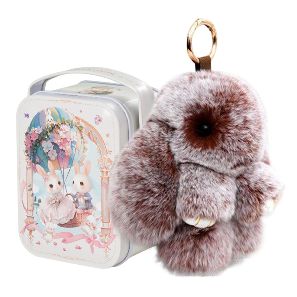 15cm Fluffy Bunny Keychain Rabbit Fur Keychain Women Bag Car Key Chain Pendant Decoration Jewelry Bags Hangings Accessories Gift