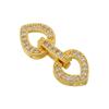 ZHUKOU Hooks for jewelry making women bracelet jewellery making supplies Cubic zirconia connectors jewelry materials VK197