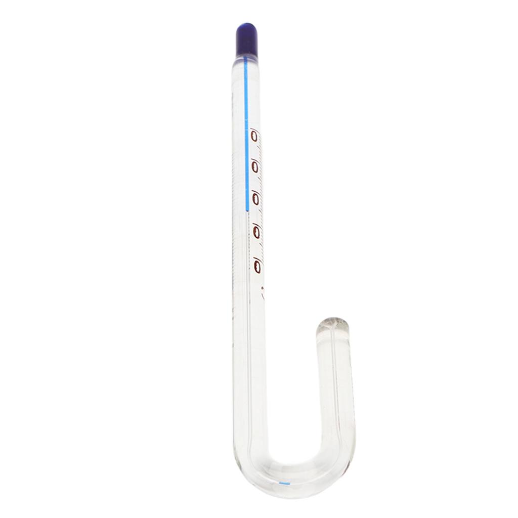 Aquarium Glass Thermometer Professional High Accuracy Crutch Shape Glass Water Thermometer for Fish