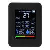 5 In 1 Air Quality Monitor Digital Portable Carbon Dioxide Detector TVOC HCHO Temperature Humidity Tester