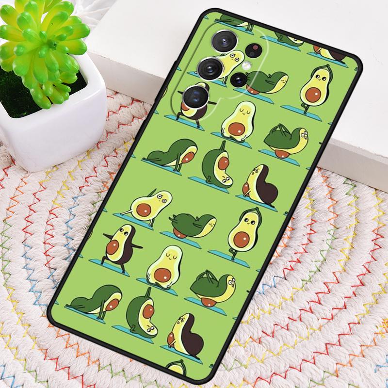 Cute Avocado Fruits Phone Case for Samsung Galaxy note 10 pro S26 Ultra S23 S24 FE S25 S21 S22 PLUS shockproof Cove