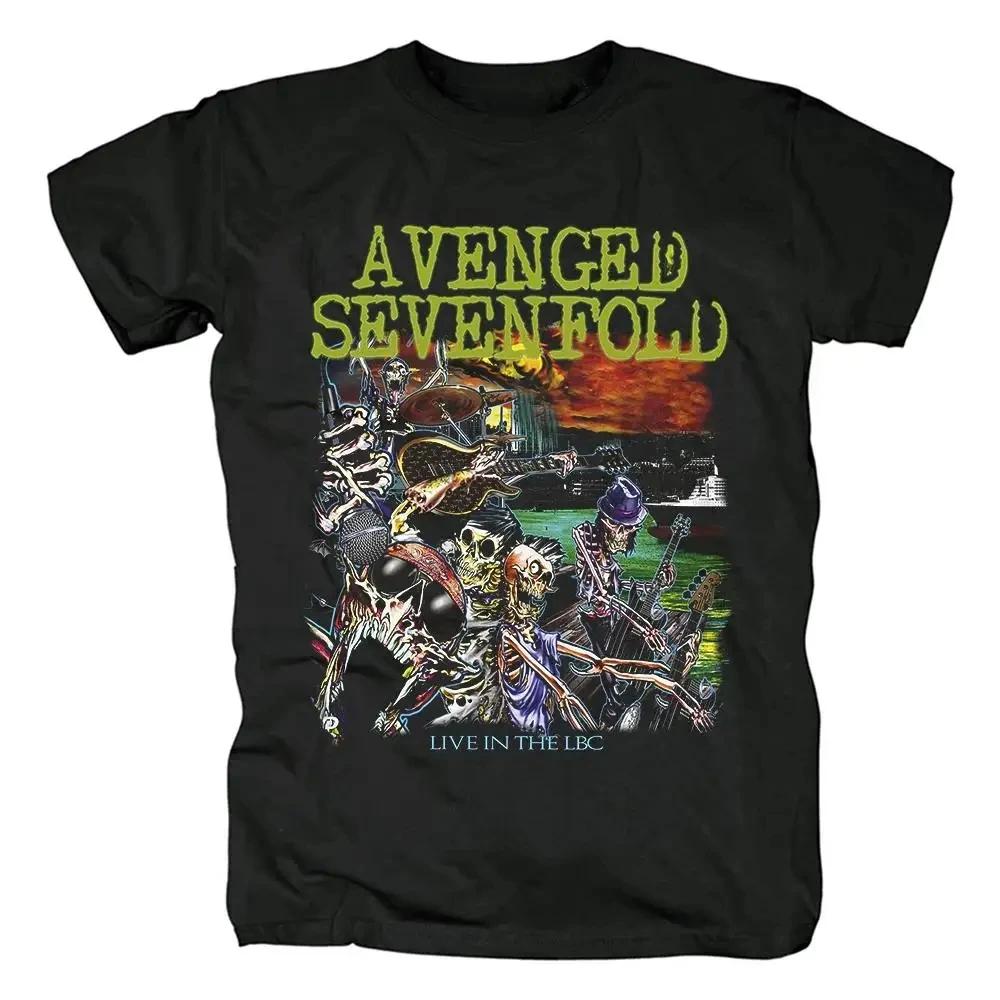 Harajuku Metalcore Avenged Sevenfold Rock Herr T-shirt Hip Hop Streetwear T-shirt Tungmetall Mode Vardaglig T-shirt Dam
