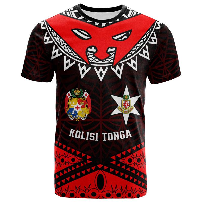 Tonga 3D Printing T Shirt For Men Clothes Polynesian Graphic T-shirt Fashion Tops Short Sleeves Summer Street Loose Tee Shirts