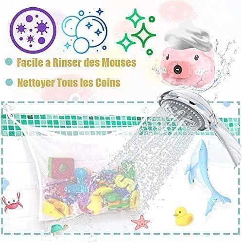 Filet de rangement pour jouets de bain - falarrimigo - 45*35cm - blanc - maille - bébé