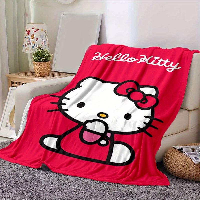 1pc. Hello Kitty Cute Cartoon Blanket - Perfect for Home, Office, Outdoor Use, Gift Idea, Suitable for Al