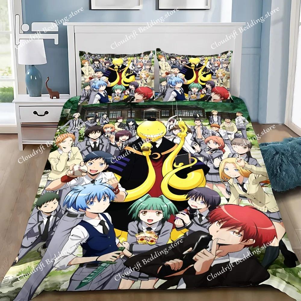 New 3d Printed Anime Assassination Classroom Duvet Cover Pillowcase Bedding Set Adult Boy Girl Bedroom Decoration Children Gifts