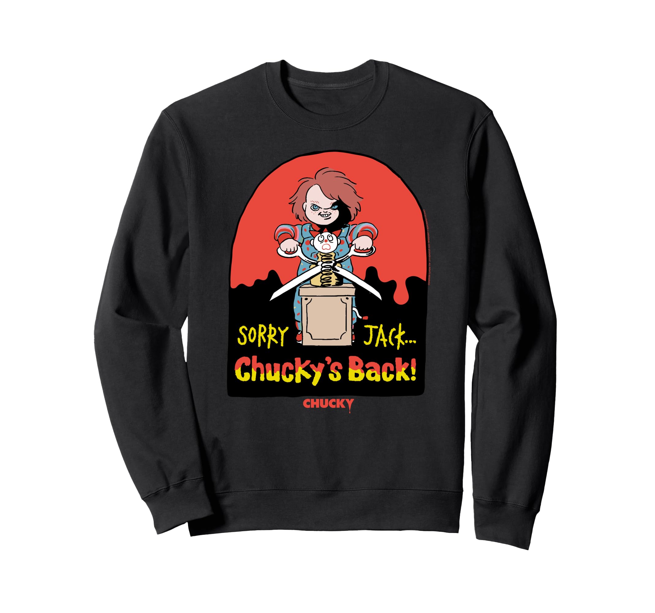 

Chucky Sorry Jack Back Sinister Cartoon Sweatshirt Chucky s чорний