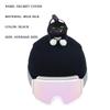 New Cute Cat Ears Ski Headgear Cover Double board Men Women Single Board black Plush Helmet Head Cover Outdoor Warm Protection