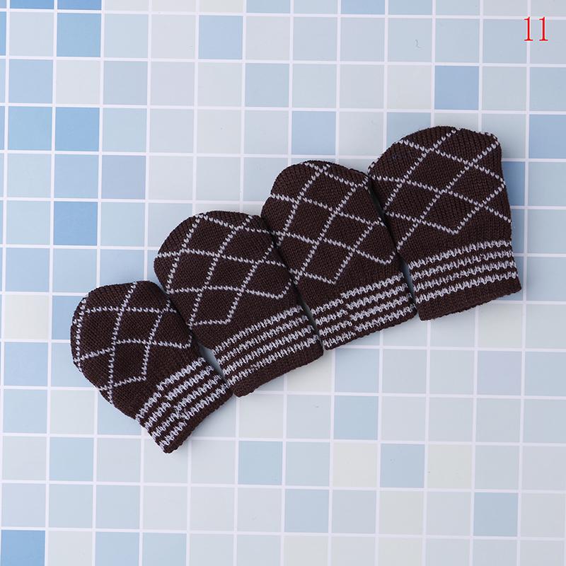 

4 шт., вязаный чехол для ног, стула, ступни, защитные носки, рукава, защищают пол