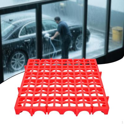 40 X 4 cm Odolná zámková podlahová dlaždice s odtokovou mřížkou a čtvercovými otvory pro koupelnu, balkon