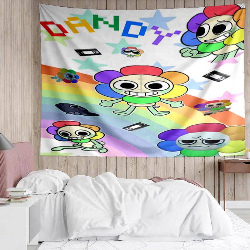 1PC Cartoon Characters Dandy Collage Tapestry Accessories Playroom Tapestry, for Bedroom,Livingroom, dormitory Room Wall Decor Fan Birthday Gifts
