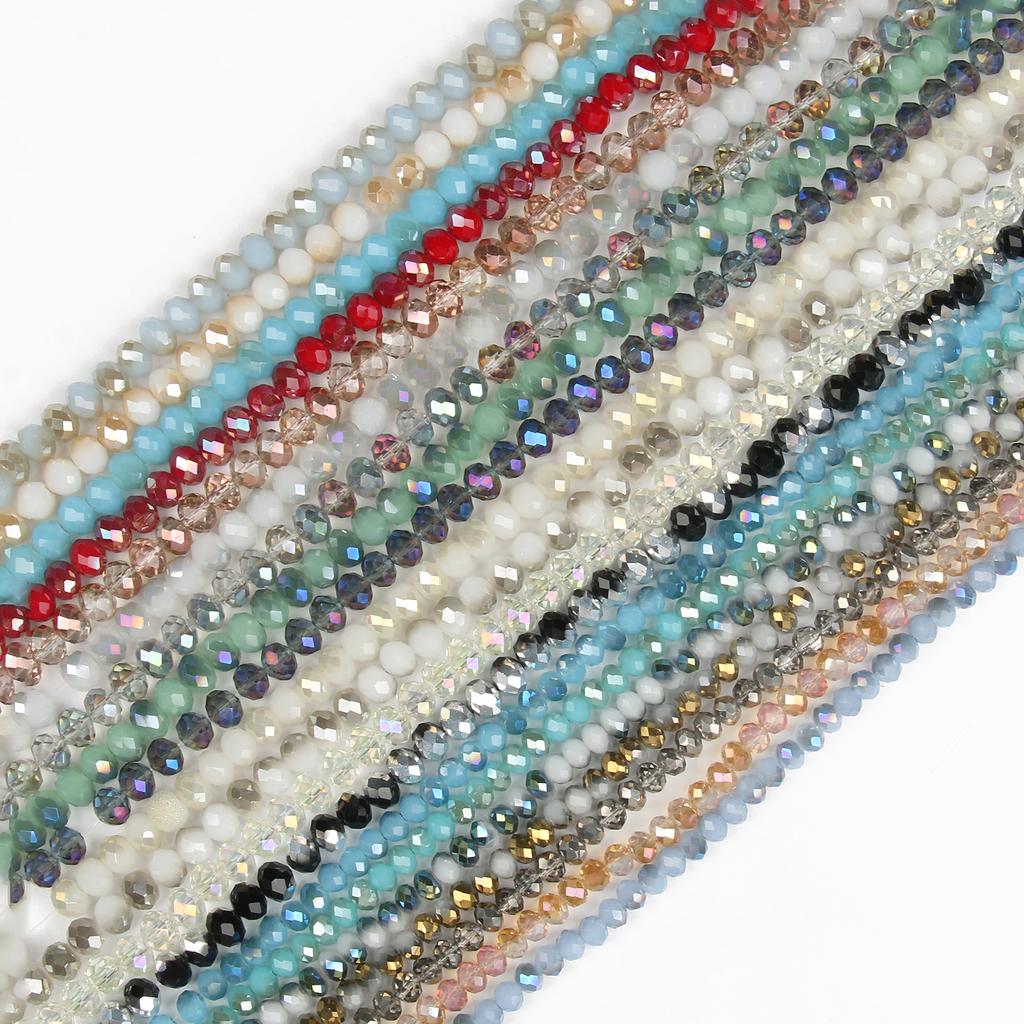 3 4 6 8mm Facettierte Rondelle Kristallglasperlen Österreich Kristall Abstandshalter Lose Perlen Für Schmuckherstellung DIY Armband Anhänger Zubehör