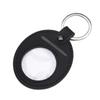 1Pc PU Leather Keychain Coin Holder Double Side Coin Display Case Medallion Sobriety Coin Recovery Chip Airtag Challenge Coin