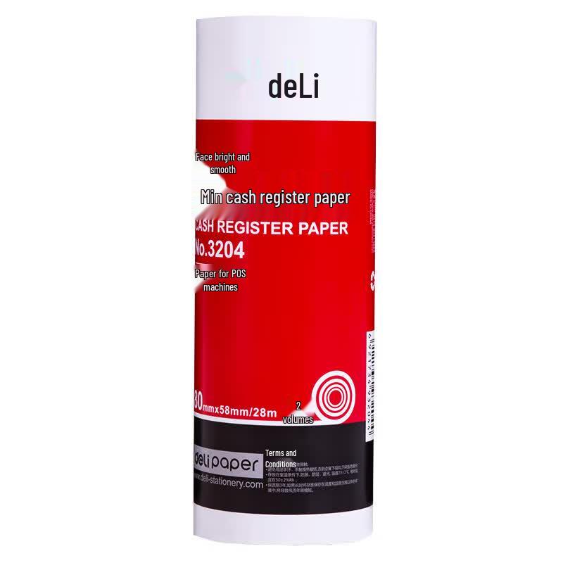 Deli 3204 Thermal Receipt Paper, 80mm x 60mm