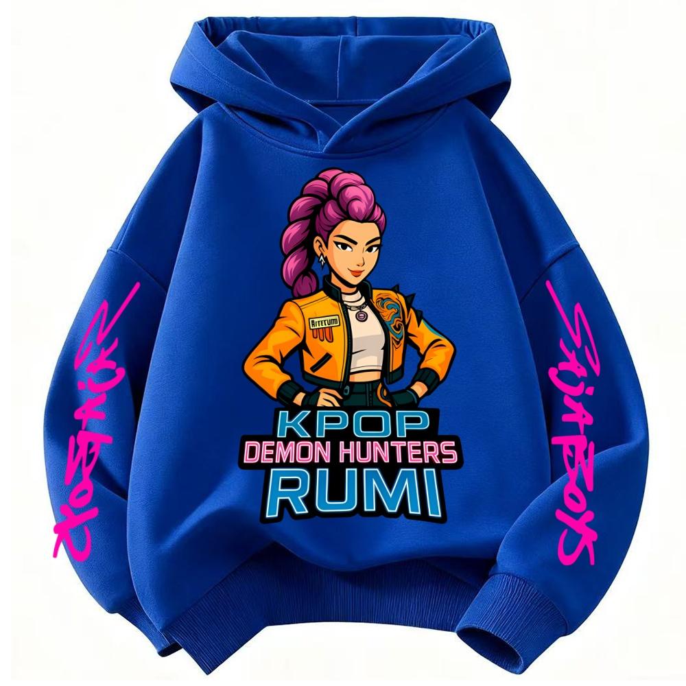 K-POP Demon Hunters Cartoon Hoodie for Kids Super Soft and Comfy Join the Global Trend in This Fun Pullover!