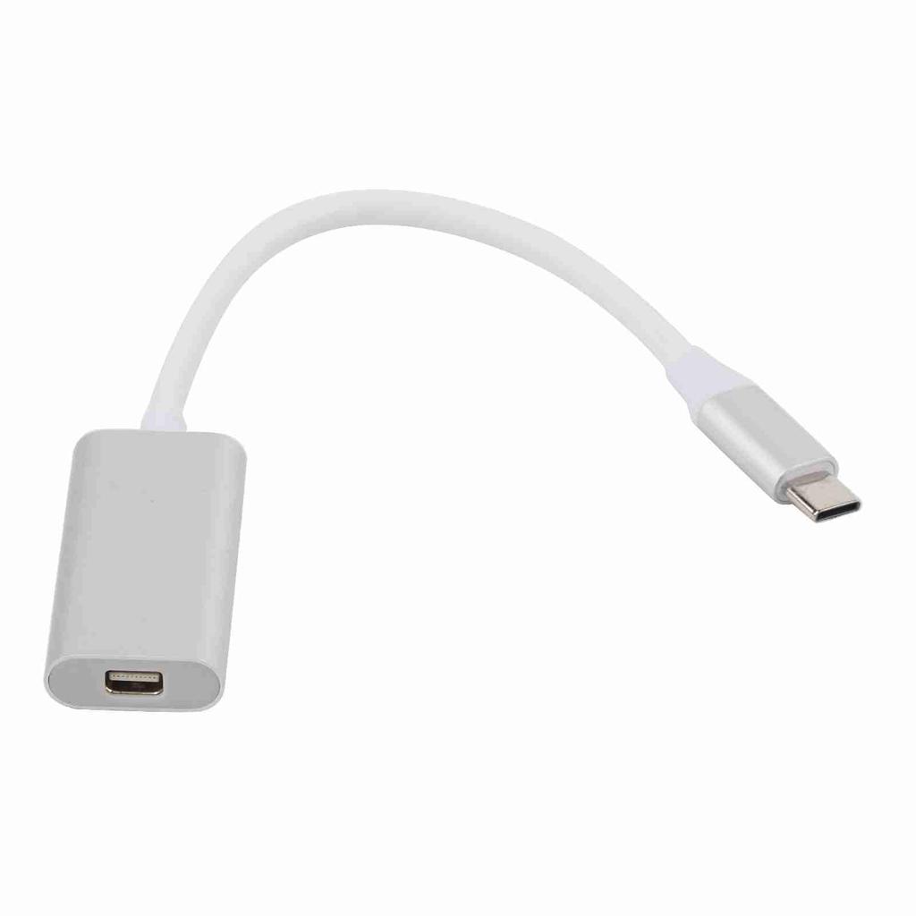 USB3.1 Typec To Mini DisplayPort Adapter USBC To Mini DP Converter For Macbook Silver