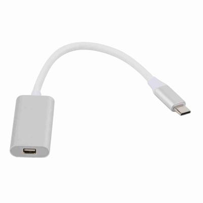 Adaptér USB3.1 Typec na Mini DisplayPort Konvertor USBC na Mini DP Pre Macbook Strieborný