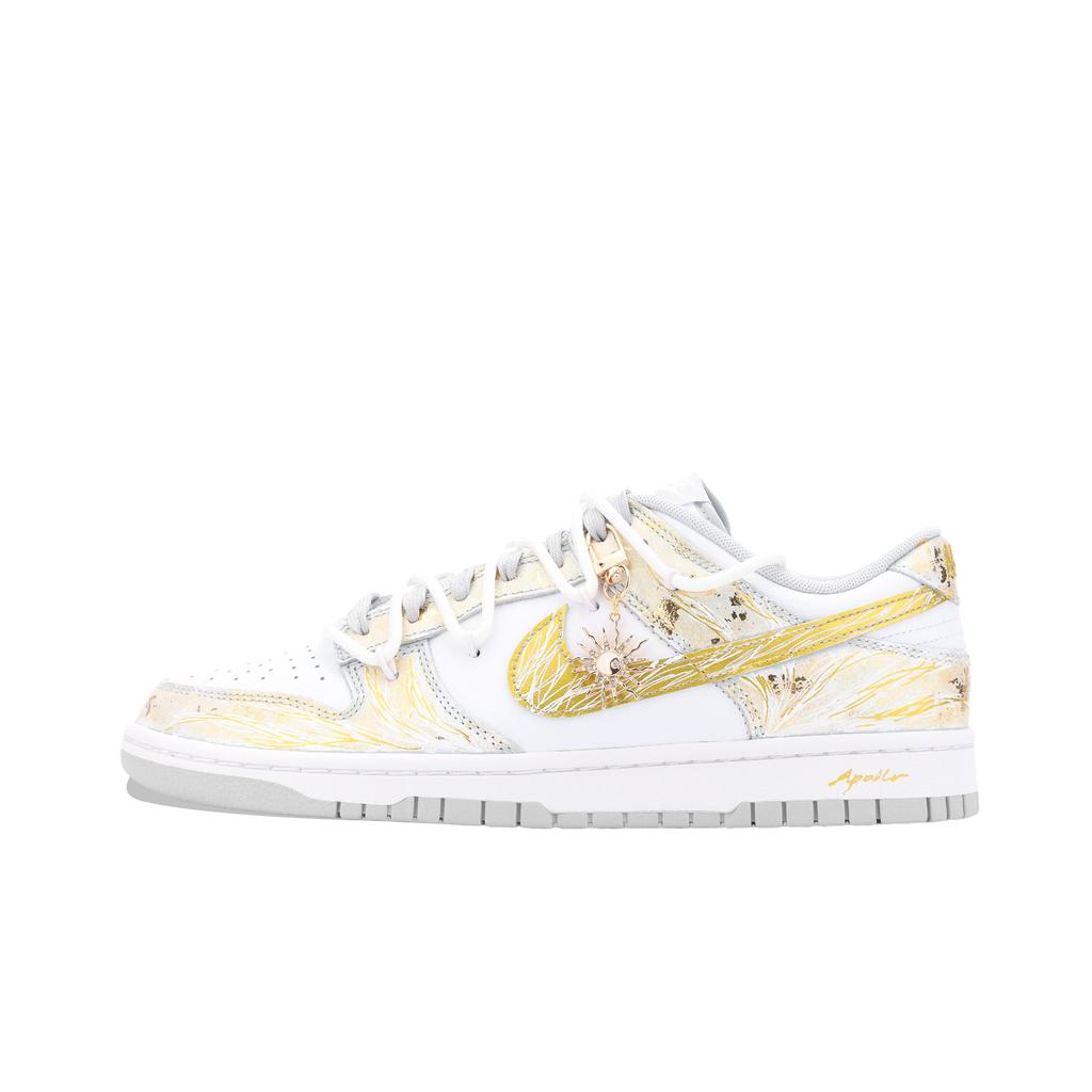 Nike Dunk Apollo, The Sun God Abrasion Resistant Abrasion Resistant Low top Skateboard Shoes Unisex Gray Platinum HF5441-105(Team1335-)