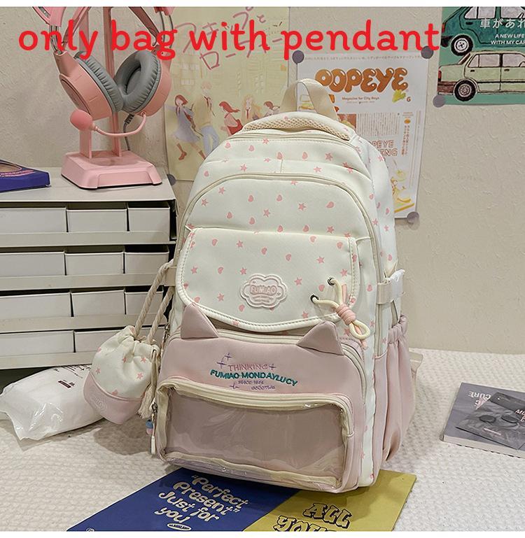 Japanese Girls Backpack With Nylon Material And Large Capacity For School Use